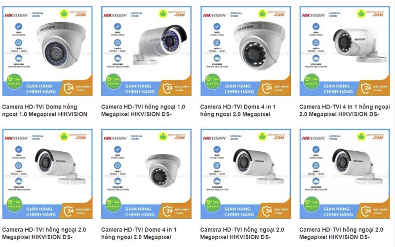 Các sản phẩm camera Hikvision 