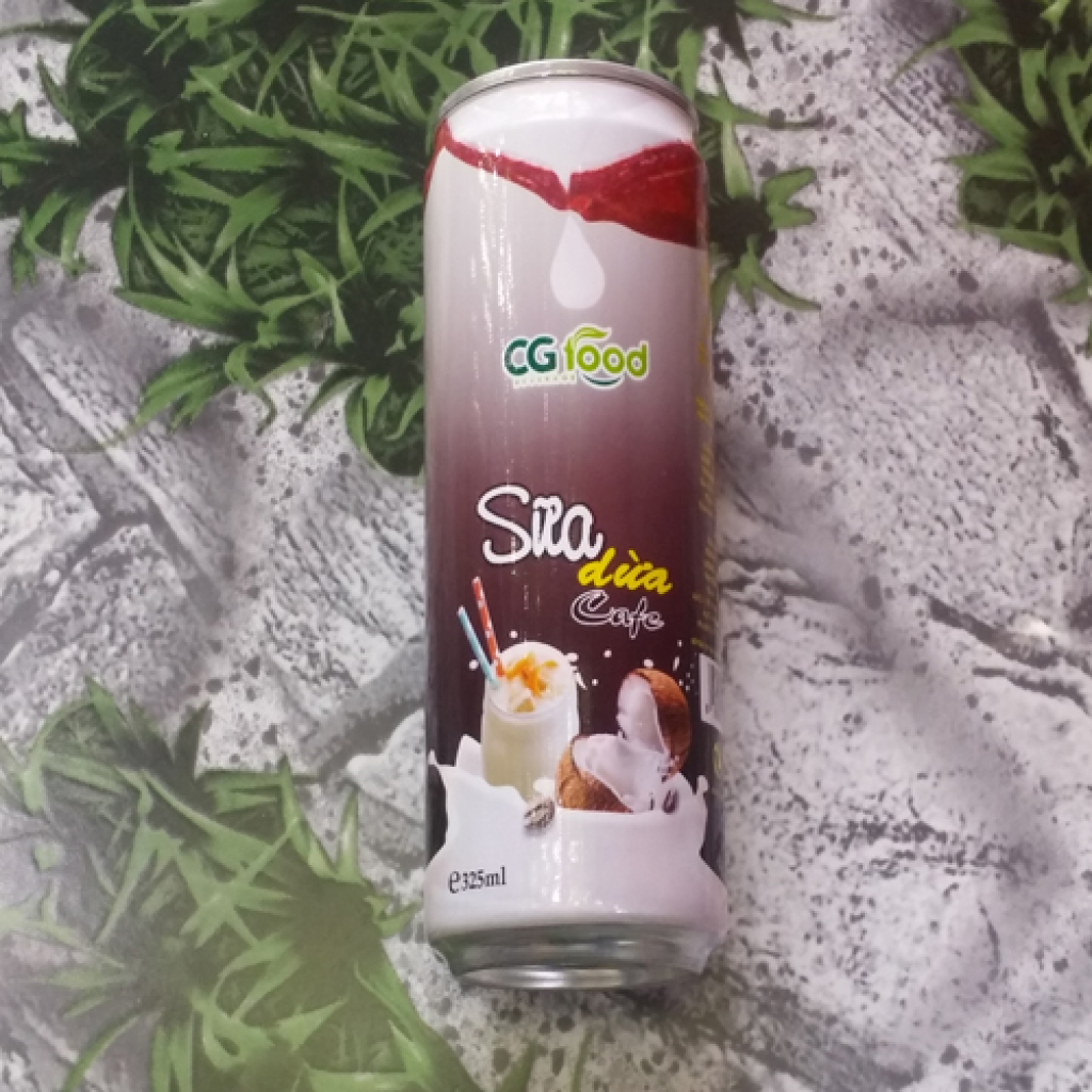 Sữa Dừa Cà Phê Châu Giang food Đóng Lon 325ml