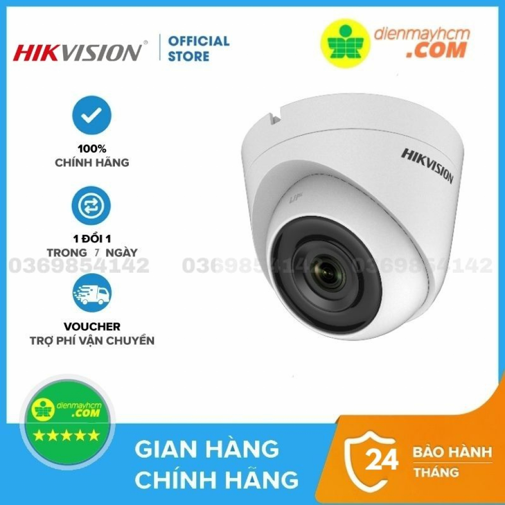 Camera HD-TVI Dome hồng ngoại 5.0 Megapixel HIKVISION DS-2CE56H0T-ITP