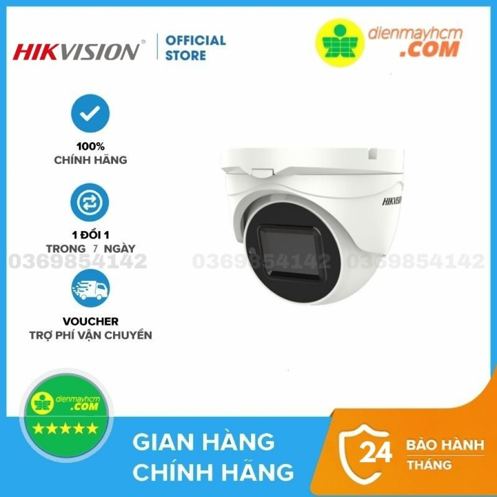 Camera Dome 4 in 1 hồng ngoại 5.0 Megapixel HIKVISION DS-2CE56H0T-IT3ZF