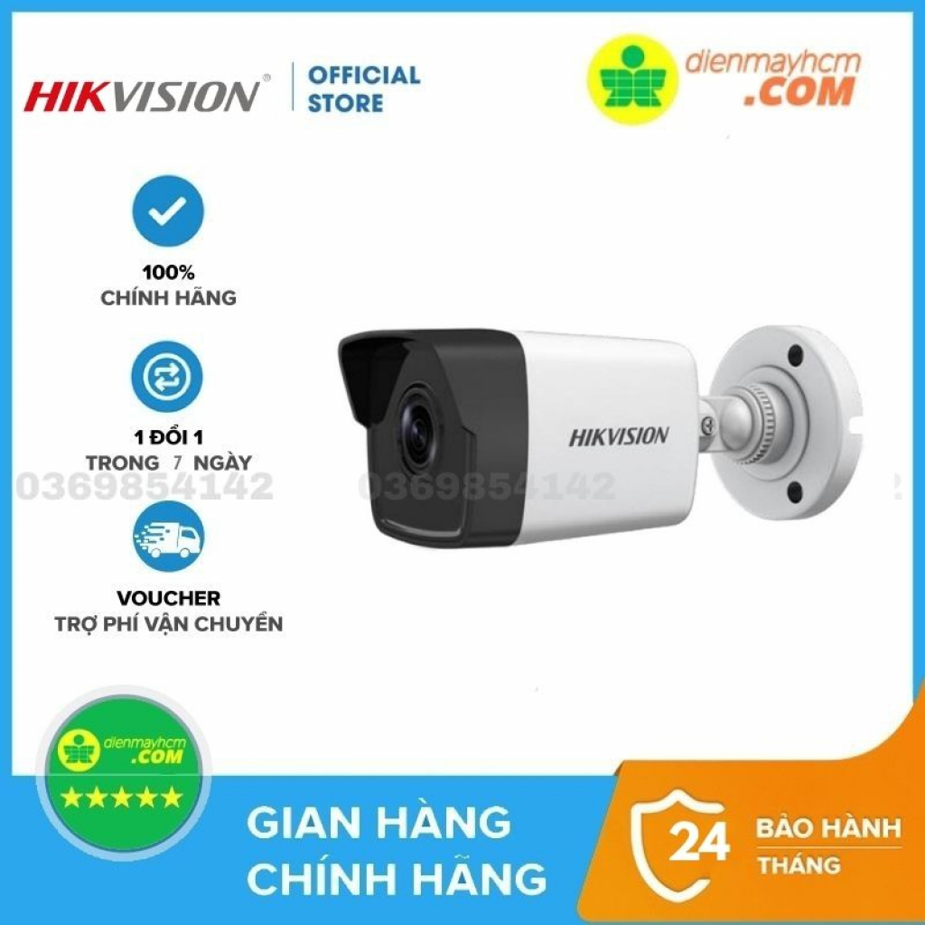 Camera IP hồng ngoại 2.0 Megapixel HIKVISION DS-2CD1023G0-IU